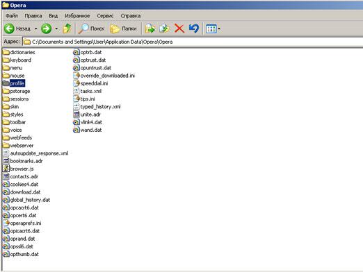 Де зберігаються закладки - Opera?